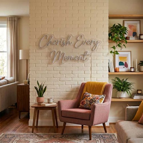 Cherish Every Moment – Living Room Mantel for Sentiment