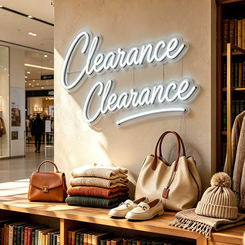 Clearance Neon Sign – LED Outlet Store Light 3
