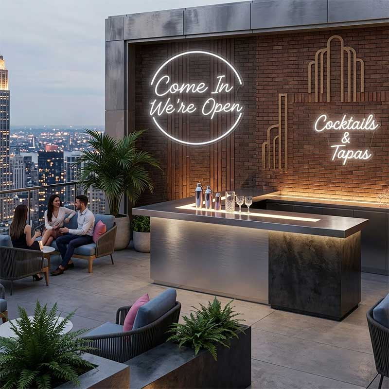 Come In We’re Open Neon Sign – LED Door Light 3