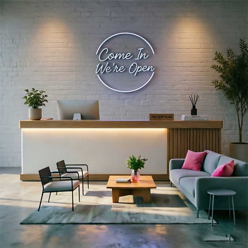 Come In We’re Open Neon Sign – LED Door Light