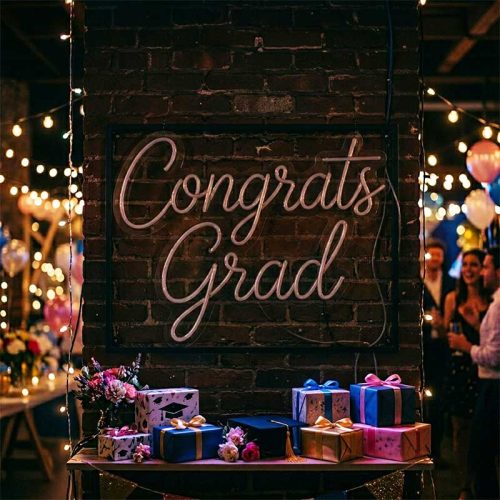 Congrats Grad – Custom LED Neon Sign