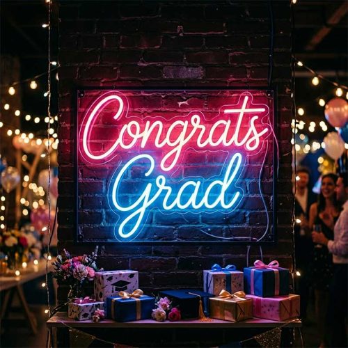 Congrats Grad – Custom LED Neon Sign