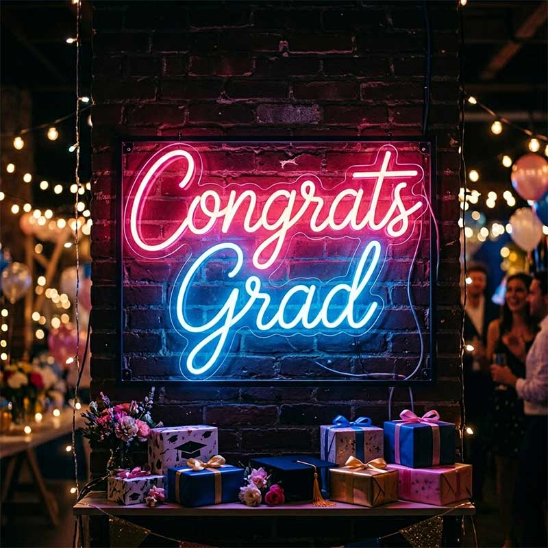 Congrats Grad – Custom LED Neon Sign