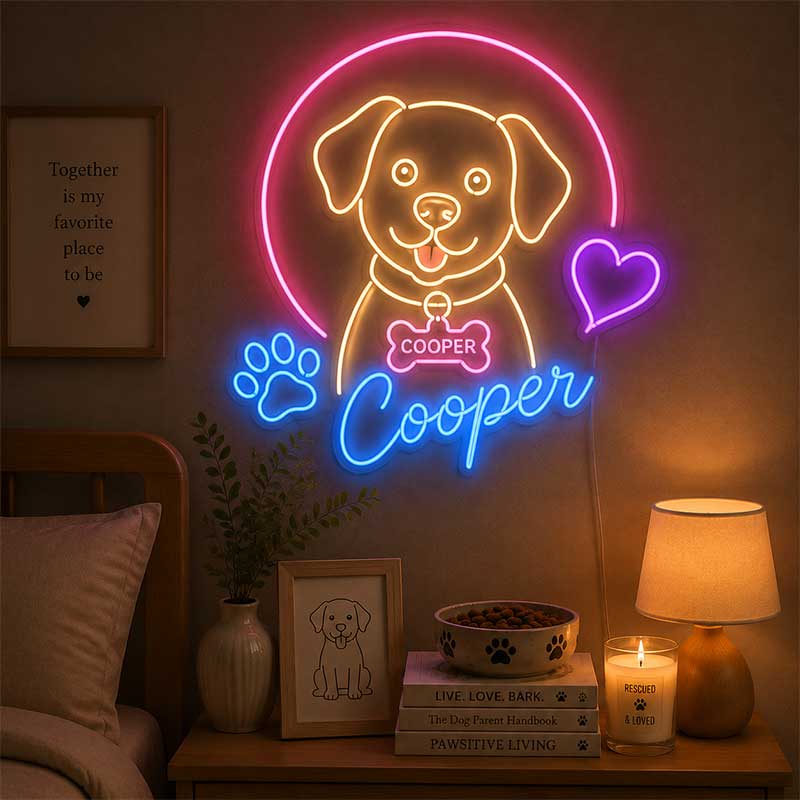 “Cooper Dog” Neon Sign – For Pet Lovers, Dog 3