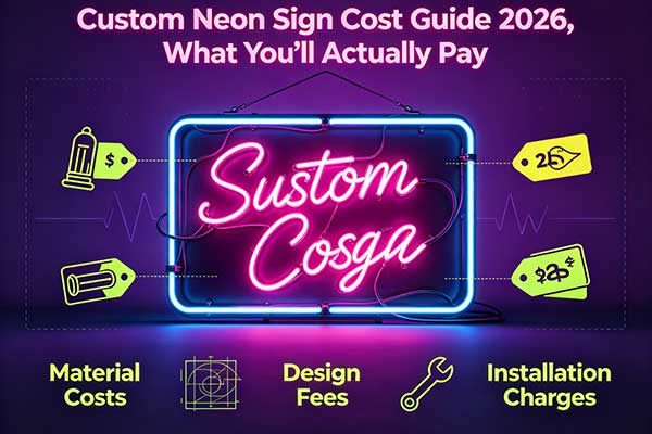 Custom Neon Sign Cost Guide 2026, What You’ll Actually Pay