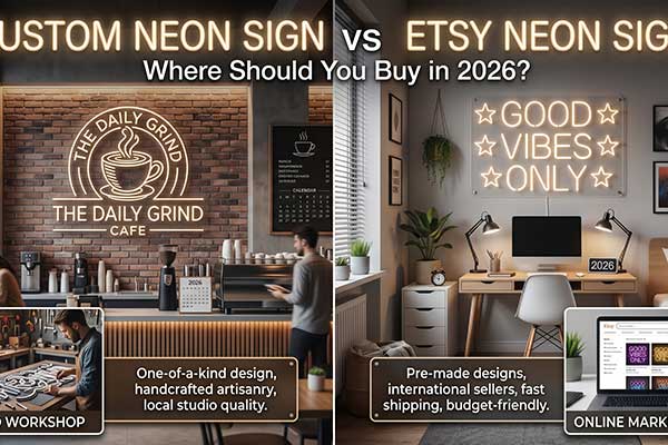 Custom Neon Sign vs Etsy: Where Should You Buy in 2026?