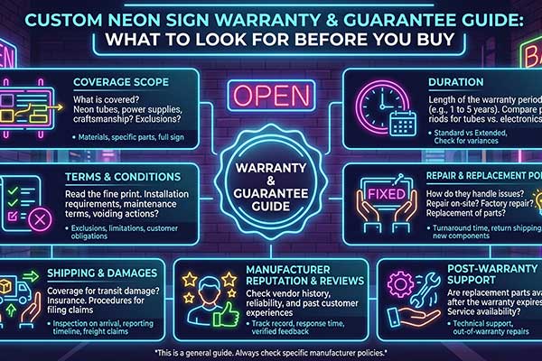 Custom Neon Sign Warranty & Guarantee Guide