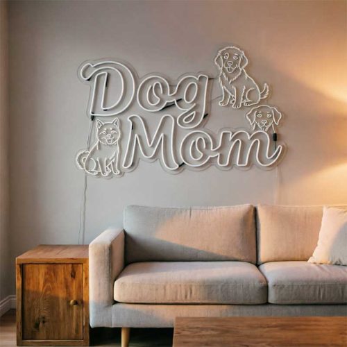 Dog Mom – Custom LED Neon Sign for pet corner or entryway