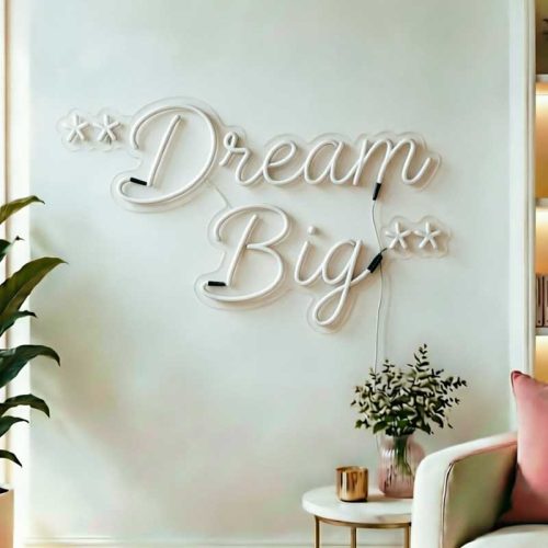 Dream Big Neon Sign – LED Office Inspirational Light