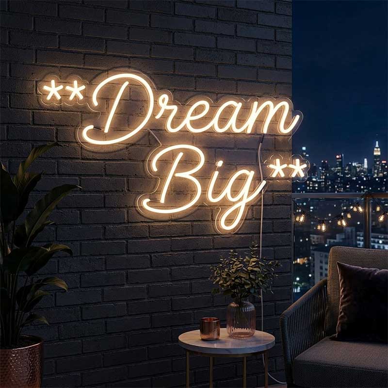Dream Big Neon Sign – LED Office Inspirational Light 3