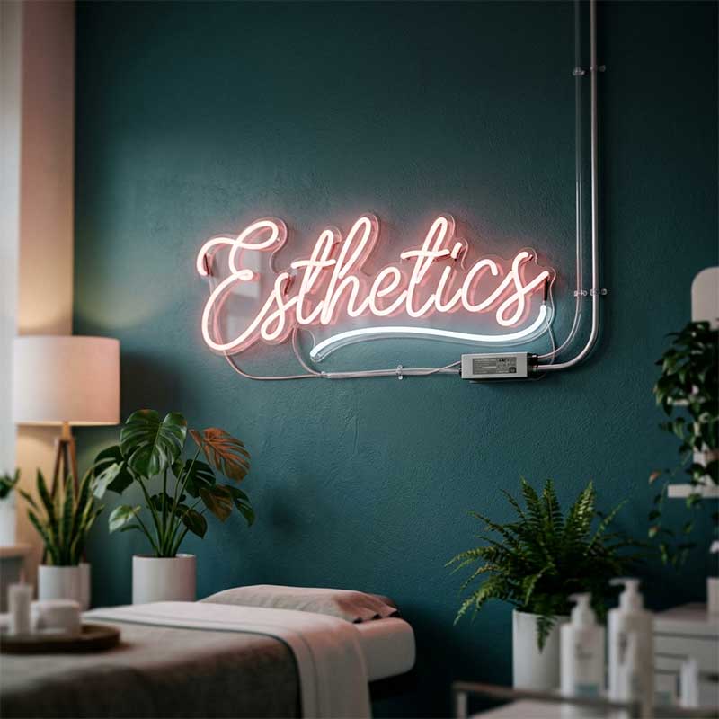 Esthetics Neon Sign – LED Treatment Room Light