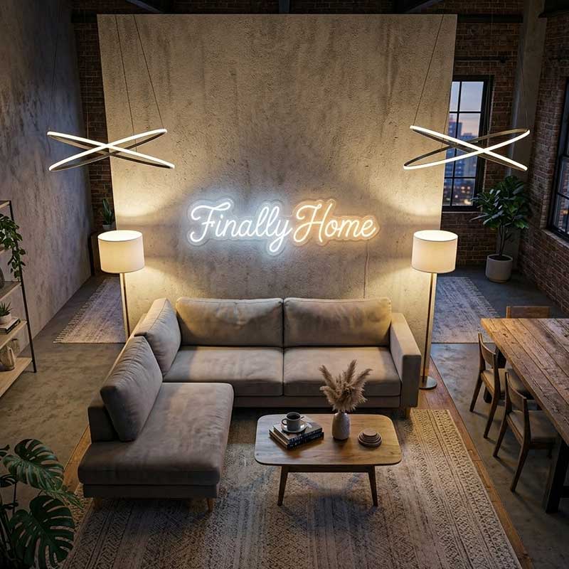 Finally Home – Custom LED Neon Sign 3