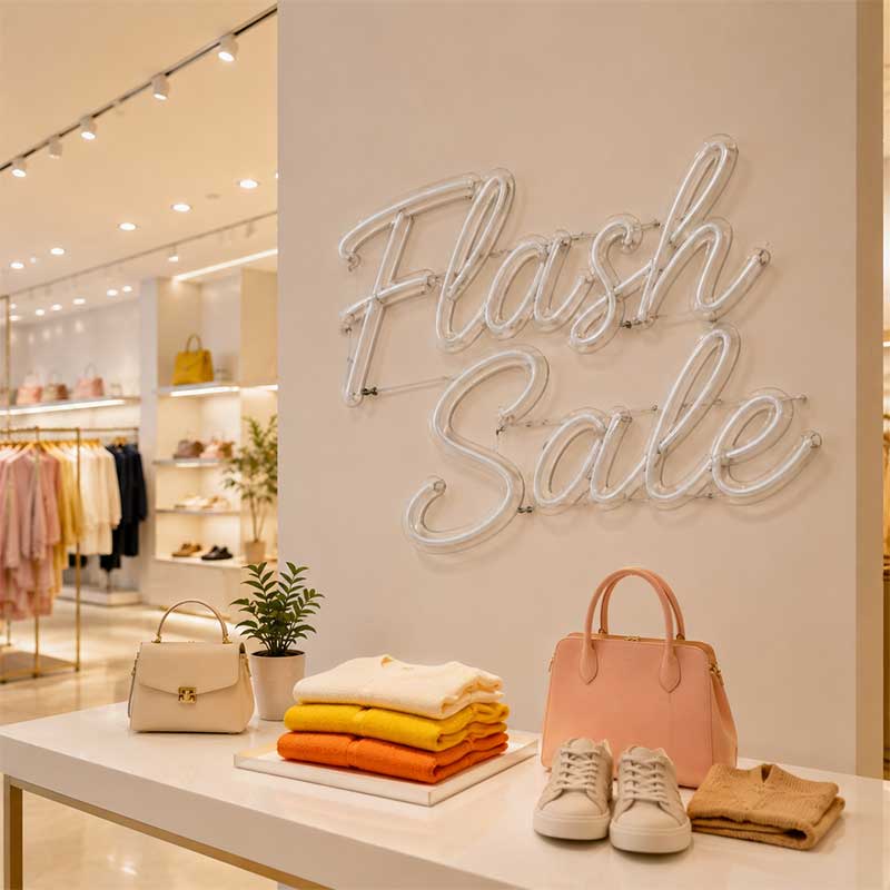 Flash Sale Neon Sign — LED Countdown Light for E-Commer 3
