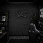 Subscribe & Follow – Neon Gaming Icon 2