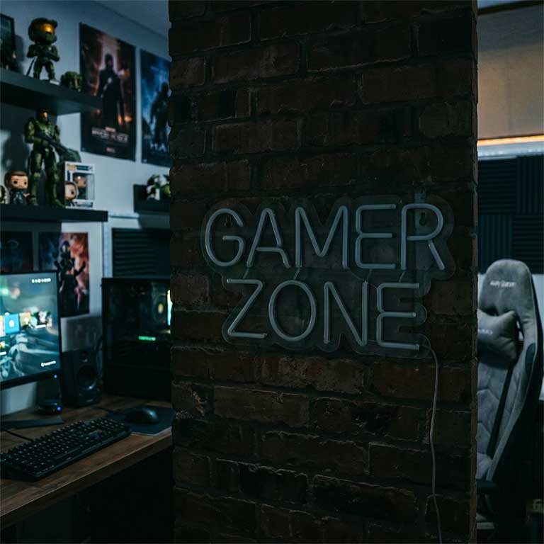 Gamer Zone – Dedicated Gaming Room Entrance 2