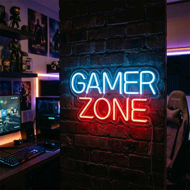 Gamer Zone – Dedicated Gaming Room Entrance