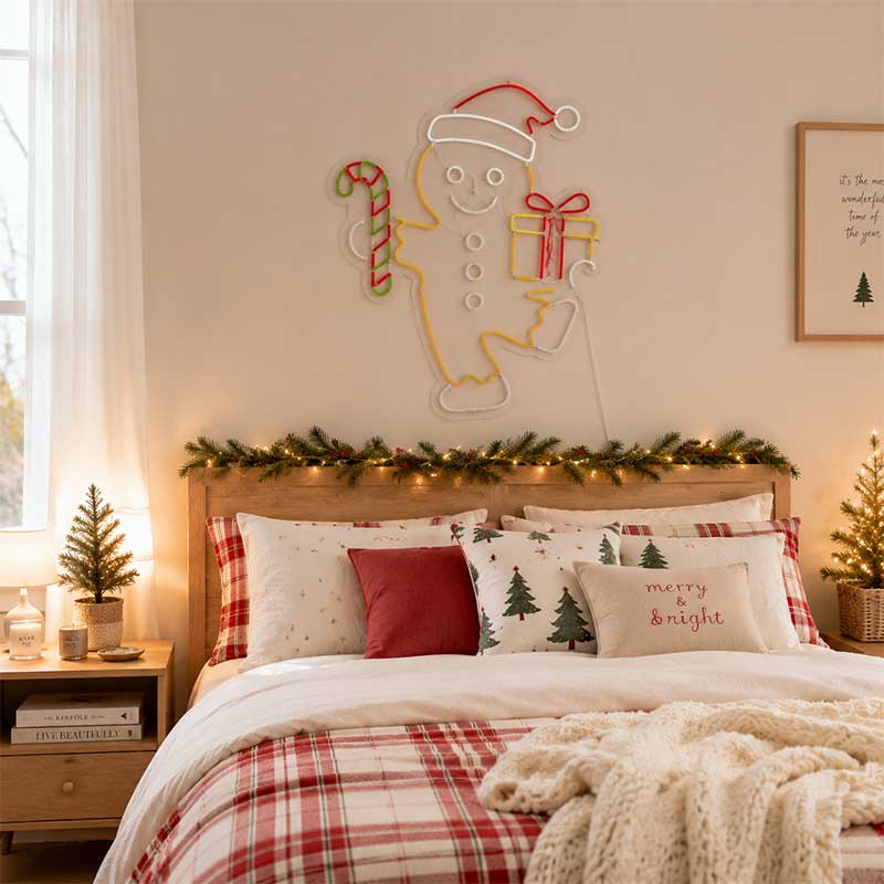 “Gingerbread Joy” Christmas Neon Sign – Festive 3