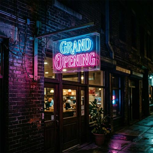 Grand Opening Neon Sign – New Business & Store Launch Light