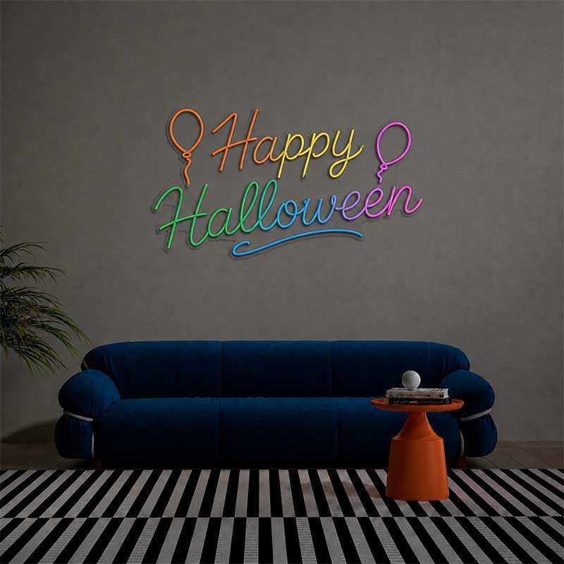 Happy Halloween Neon Sign – Party Backdrop & Custom Gift 2