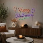 Happy Halloween Neon Sign – Party Backdrop & Custom Gift 3