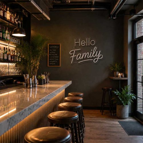 Hello Family Neon Sign