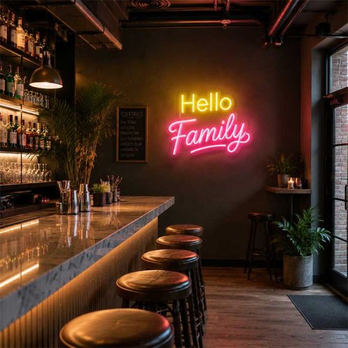 Hello Family Neon Sign