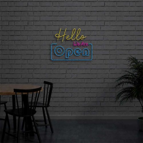 Hello, We Are Open Neon Sign