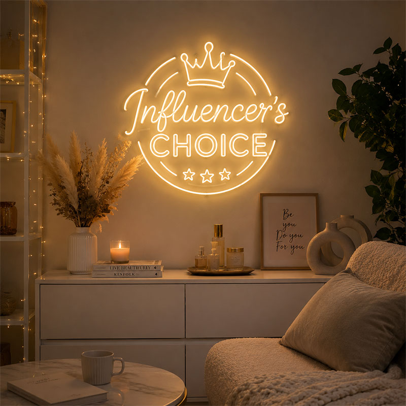 Influencer’s Choice Neon Sign – Soft Glow 3