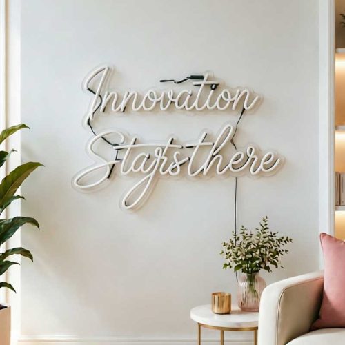Innovation Starts Here Neon Sign – LED Tech Office Light