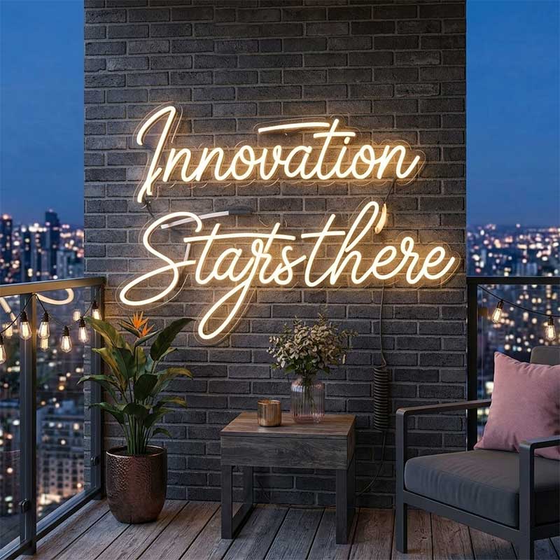 Innovation Starts Here Neon Sign – LED Tech Office Light 3