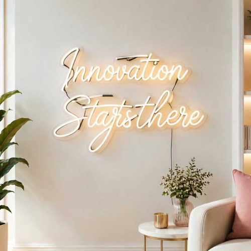 Innovation Starts Here Neon Sign – LED Tech Office Light