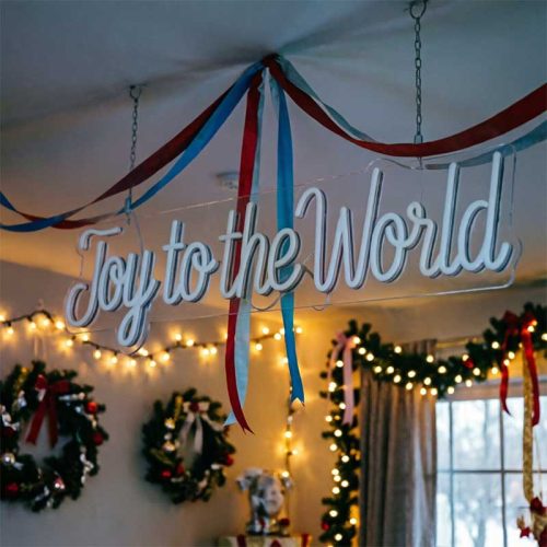Joy to the World – Christmas Living Room Neon Sign