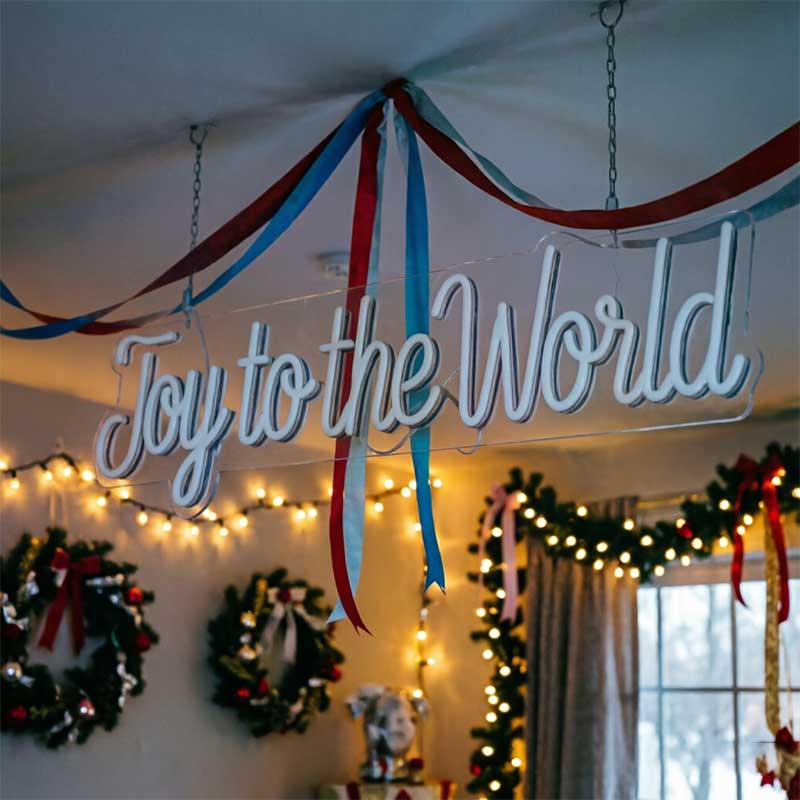 Joy to the World – Christmas Living Room Neon Sign 2