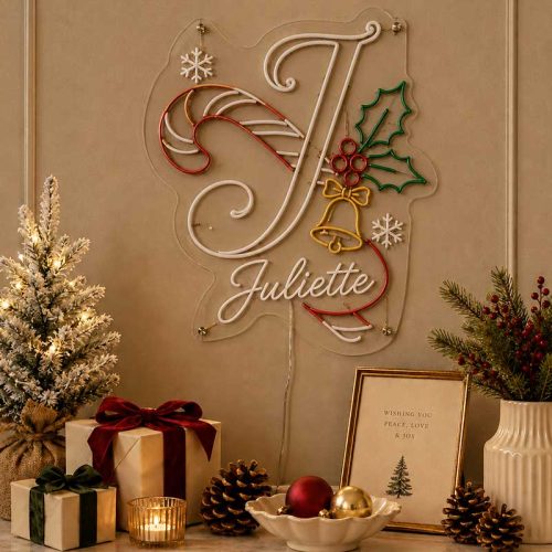 “Juliette” Christmas Neon Sign – Festive