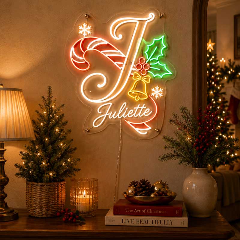 “Juliette” Christmas Neon Sign – Festive 3
