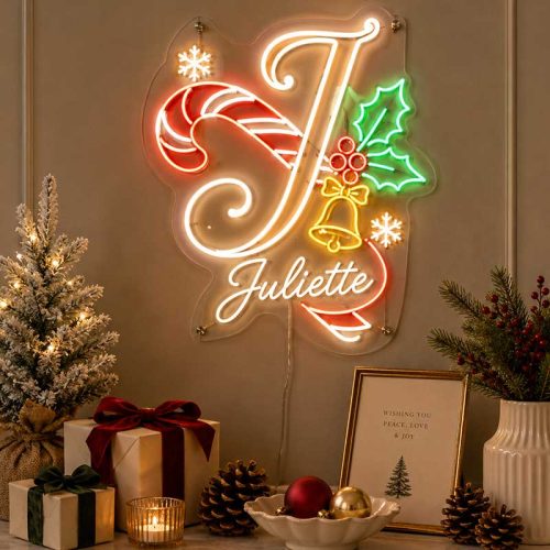 “Juliette” Christmas Neon Sign – Festive