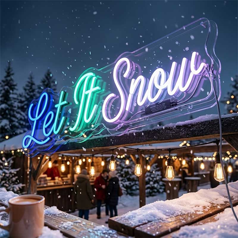 Let It Snow – Custom LED Neon Sign 3
