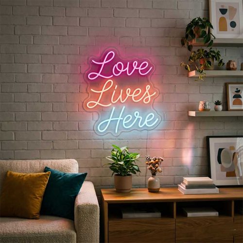 Love Lives Here – Living Room Heart Wall