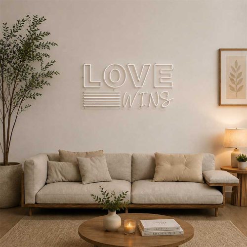 Love Wins Neon Sign – Home, Living Room & Bedroom Equality