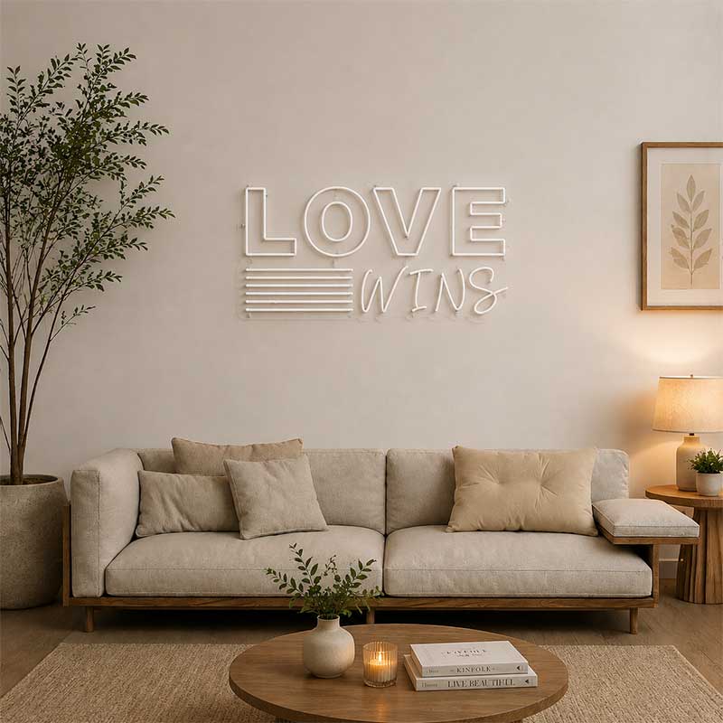 Love Wins Neon Sign – Home, Living Room & Bedroom Equality 2