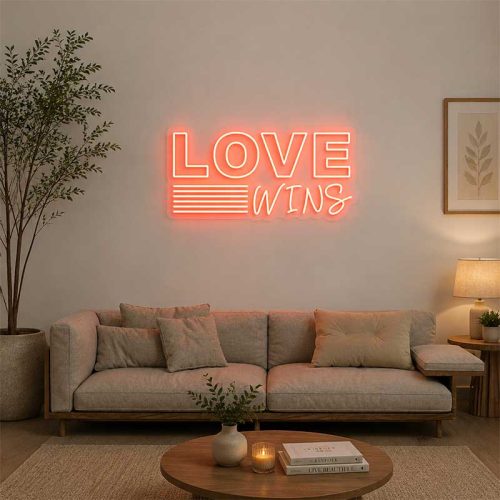 Love Wins Neon Sign – Home, Living Room & Bedroom Equality
