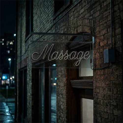Massage Neon Sign – LED Spa Light