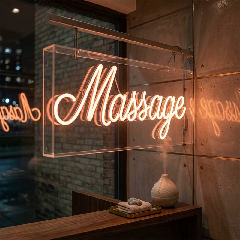 Massage Neon Sign – LED Spa Light 3