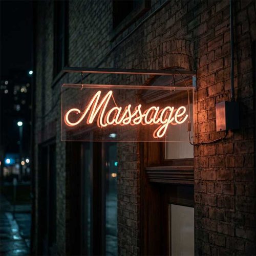 Massage Neon Sign – LED Spa Light