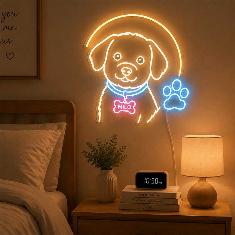 Milo the Dog Neon Sign – A Warm Paw-sitive Glow 3