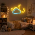 Moon, Cloud & Star Neon Sign