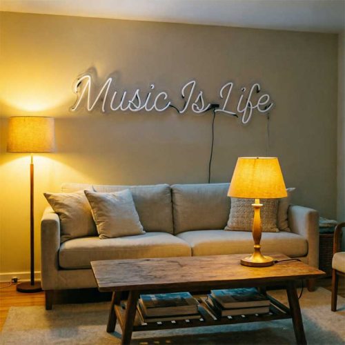 Music Is Life – Custom LED Neon Sign