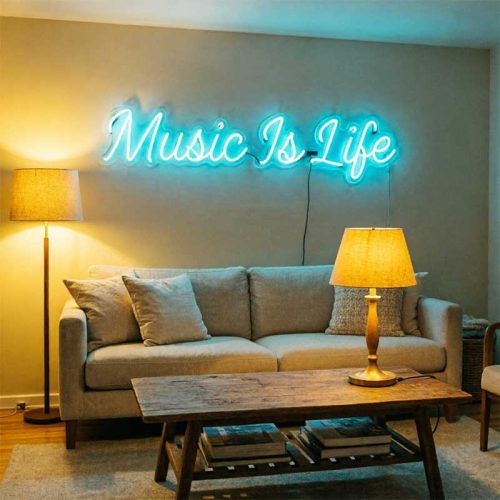 Music Is Life – Custom LED Neon Sign
