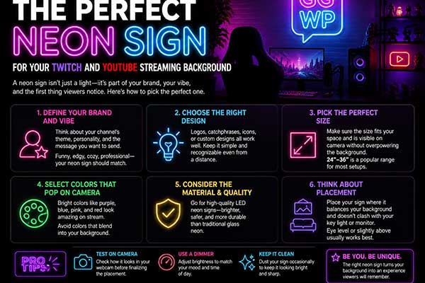 Choosing a Neon Sign for Twitch & YouTube Setups