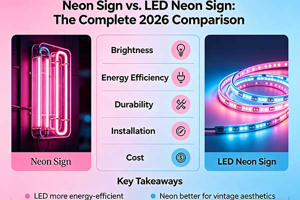 Neon Sign vs. LED Neon Sign: The Complete 2026 Comparison